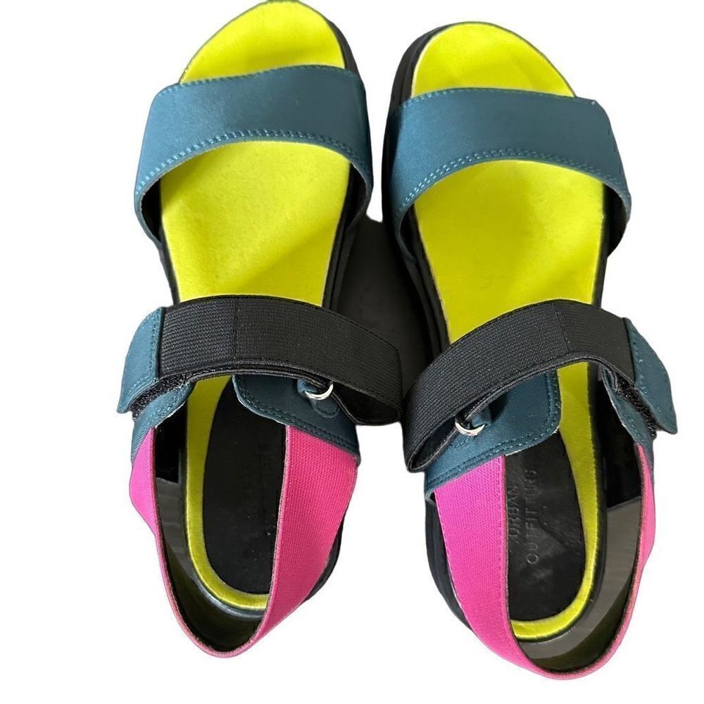Urban Outfitters Colorful Elastic Platform Sandles Shoes US Size 6 - Picture 5 of 7